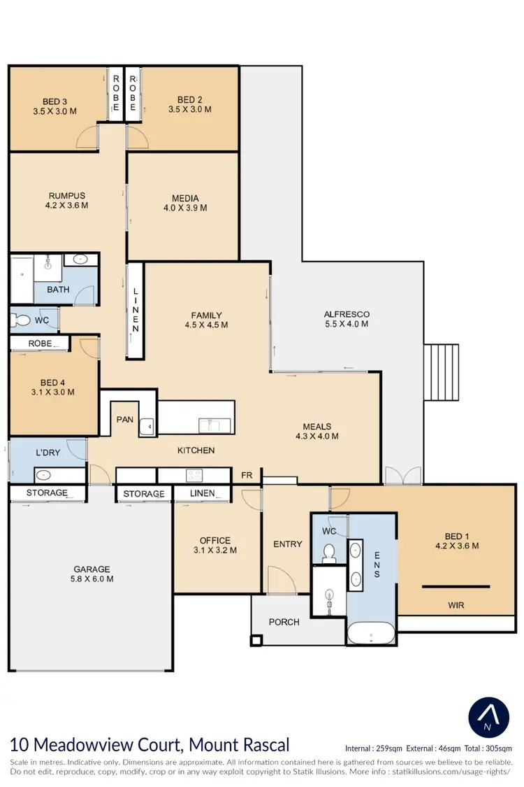 Floorplan of Homely house listing, 10 Meadowview Court, Mount Rascal QLD 4350