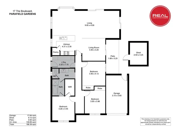 Floorplan of Homely house listing, 17 The Boulevard, Parafield Gardens SA 5107