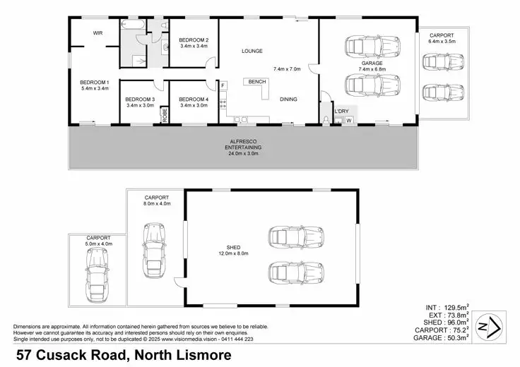 Floorplan of Homely house listing, 57 Cusack Rd, North Lismore NSW 2480