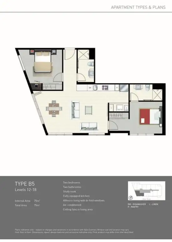 Floorplan of Homely apartment listing, 1601/338 Water Street, Fortitude Valley QLD 4006