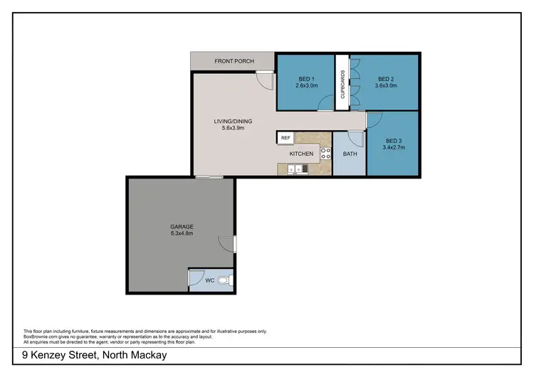 Floorplan of Homely house listing, 9 Kenzey Street, North Mackay QLD 4740