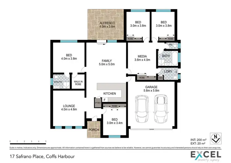 Floorplan of Homely house listing, 17 Safrano Place, Coffs Harbour NSW 2450