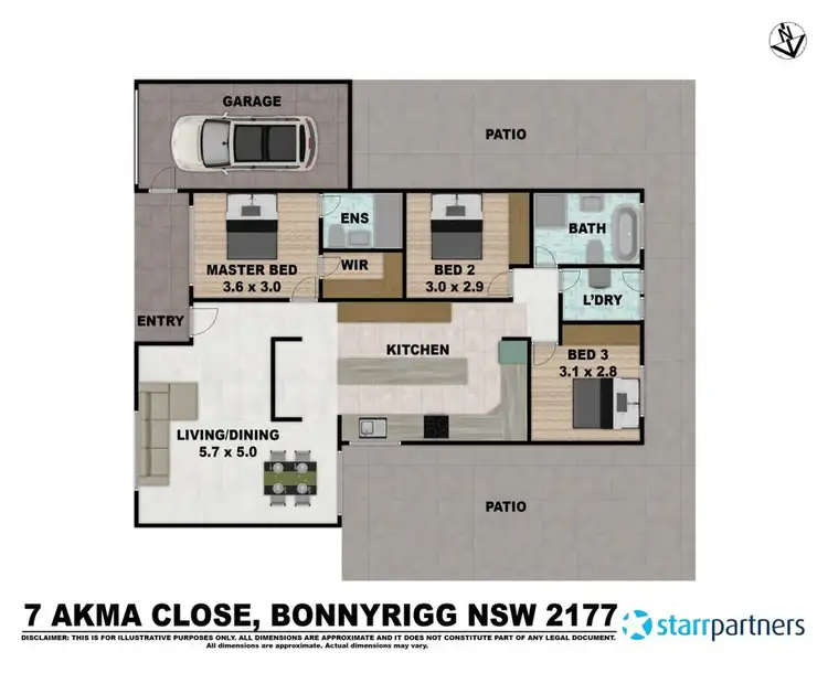 Floorplan of Homely house listing, 7 Akma Close, Bonnyrigg NSW 2177