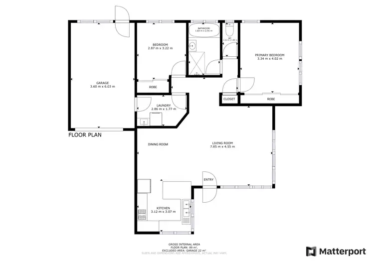 Floorplan of Homely villa listing, 2/22 Bardsley Crescent, Toormina NSW 2452