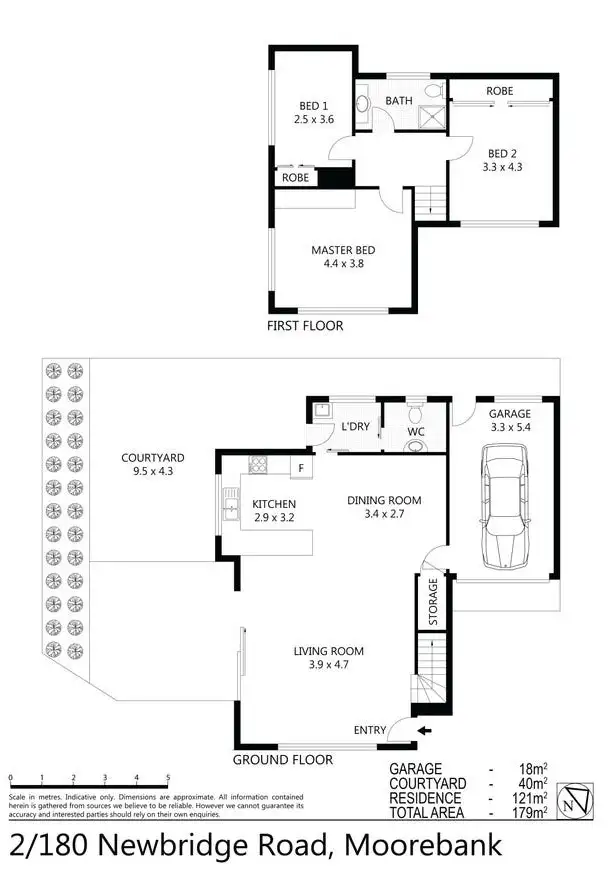 Floorplan of Homely townhouse listing, 2/180 Newbridge Rd, Moorebank NSW 2170