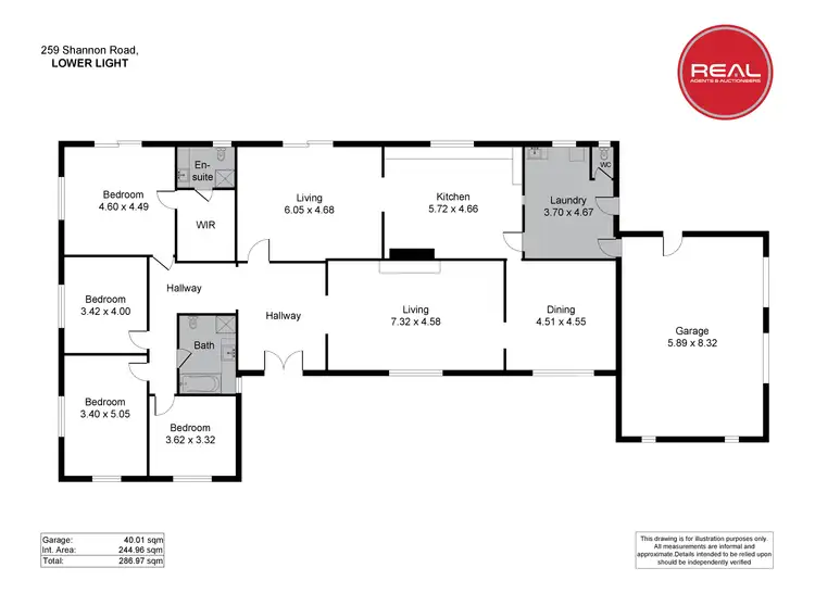 Floorplan of Homely house listing, 259 Shannon Road, Lower Light SA 5501