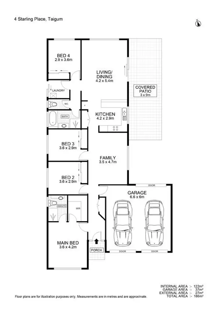 Floorplan of Homely house listing, 4 Starling Pl, Taigum QLD 4018