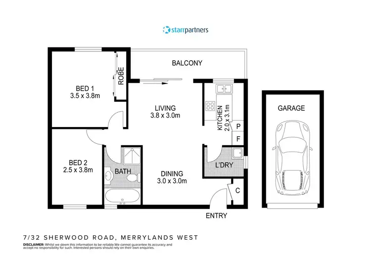 Floorplan of Homely unit listing, 7/32 Sherwood Road, Merrylands NSW 2160