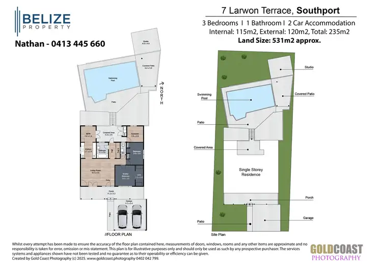 Floorplan of Homely house listing, 7 Larwon Terrace, Southport QLD 4215