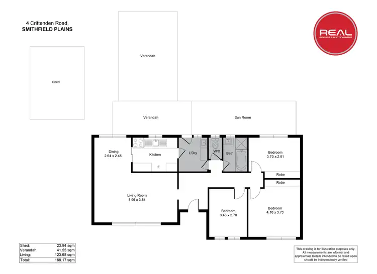 Floorplan of Homely house listing, 4 Crittenden Road, Smithfield Plains SA 5114