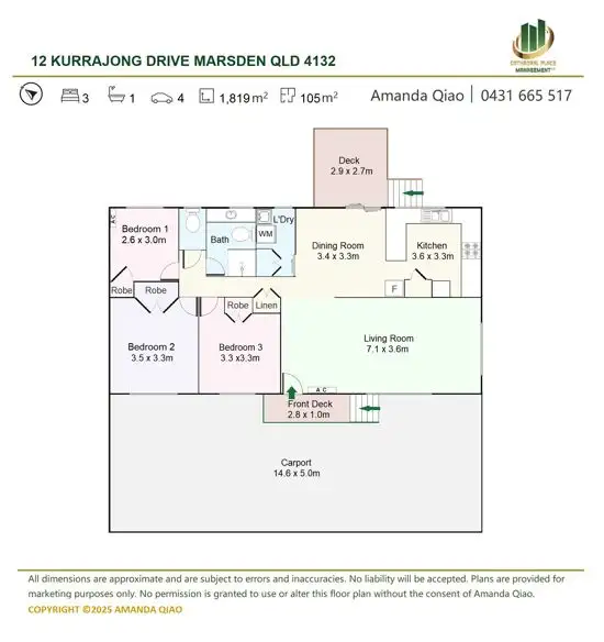 Floorplan of Homely house listing, 12 Kurrajong Drive, Marsden QLD 4132