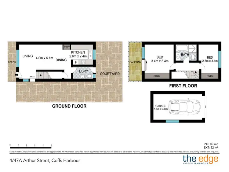 Floorplan of Homely townhouse listing, 4/47a Arthur Street, Coffs Harbour NSW 2450