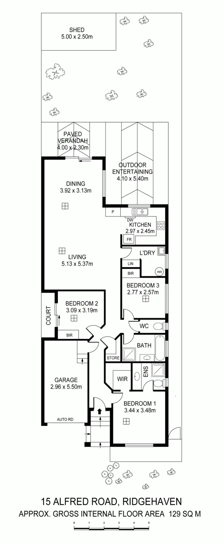 Floorplan of Homely villa listing, 15 Alfred Road, Ridgehaven SA 5097