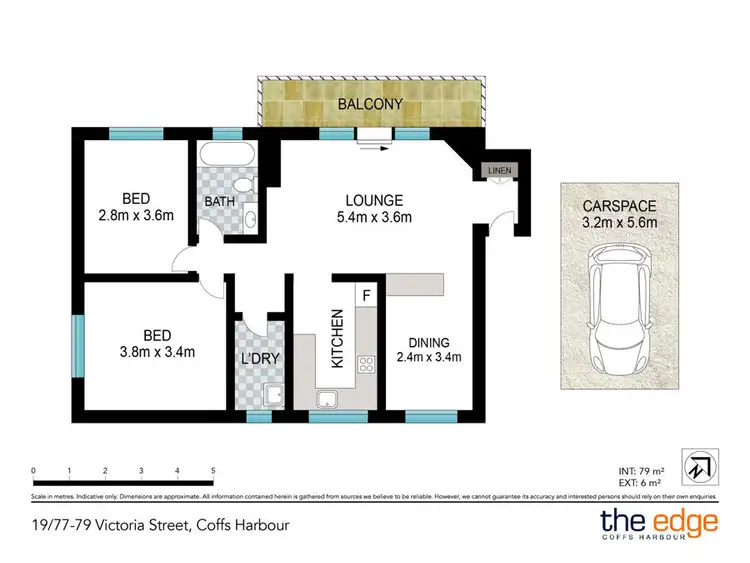 Floorplan of Homely unit listing, 19/77-79 Victoria Street, Coffs Harbour NSW 2450
