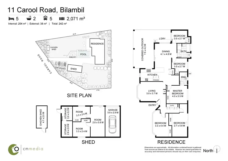 Floorplan of Homely house listing, 11 Carool Road, Bilambil NSW 2486