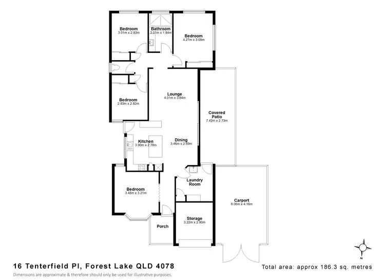 Floorplan of Homely house listing, 16 Tenterfield Pl, Forest Lake QLD 4078