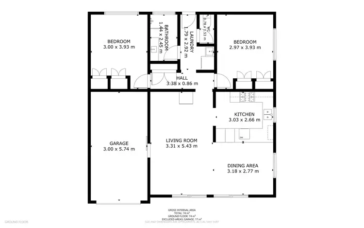 Floorplan of Homely other listing, 2/9 Benjamin Street, Mount Lofty QLD 4350