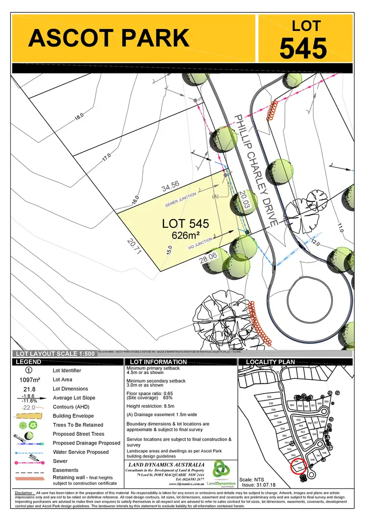 Floorplan of Homely land listing, 158 (Lot 545) Philip Charley Drive, Port Macquarie NSW 2444