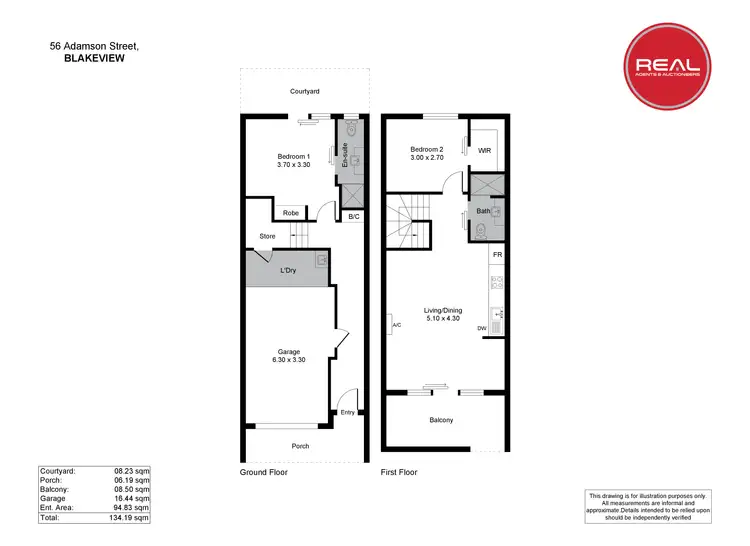 Floorplan of Homely townhouse listing, 56 Adamson Street, Blakeview SA 5114