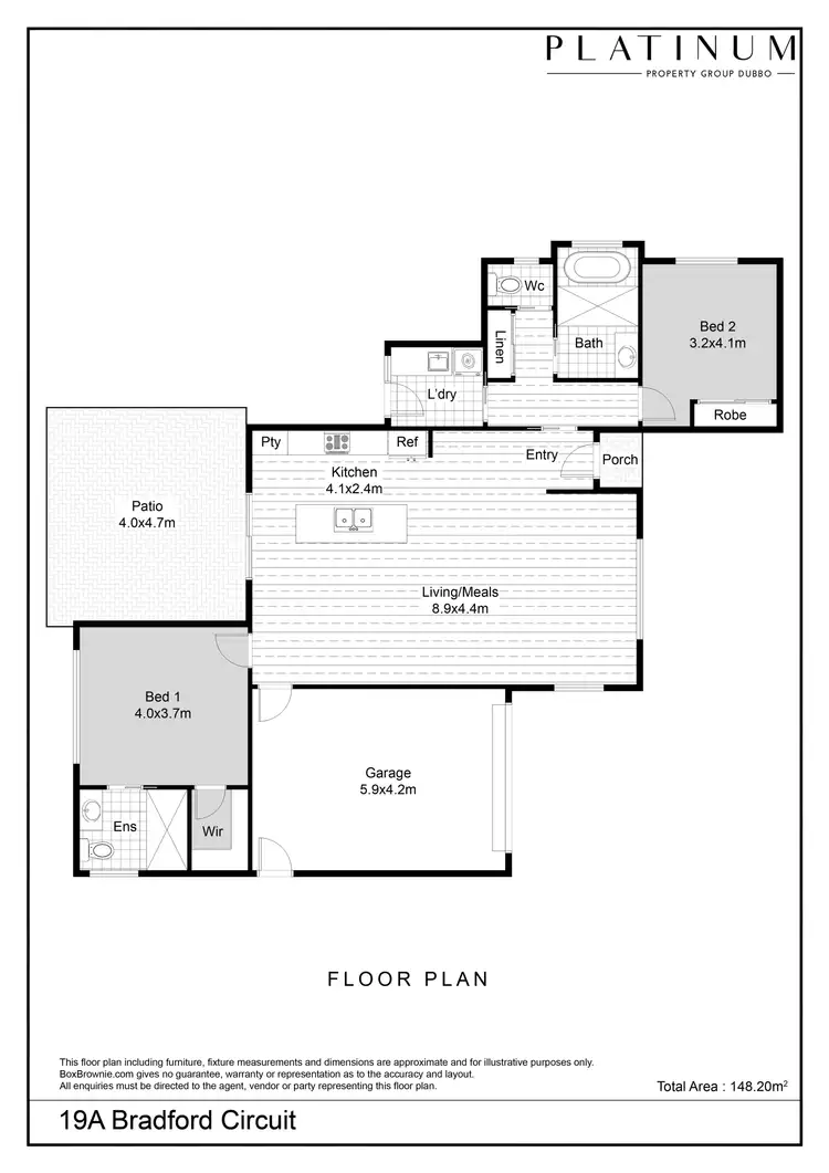 Floorplan of Homely house listing, 19A Bradford Circuit, Dubbo NSW 2830