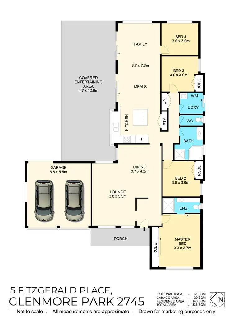 Floorplan of Homely house listing, 5 Fitzgerald Place, Glenmore Park NSW 2745