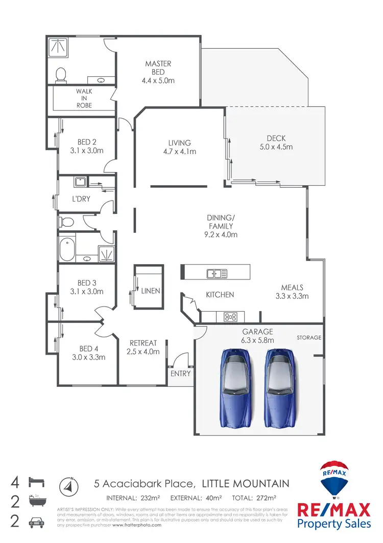Floorplan of Homely house listing, 5 Acaciabark Place, Little Mountain QLD 4551