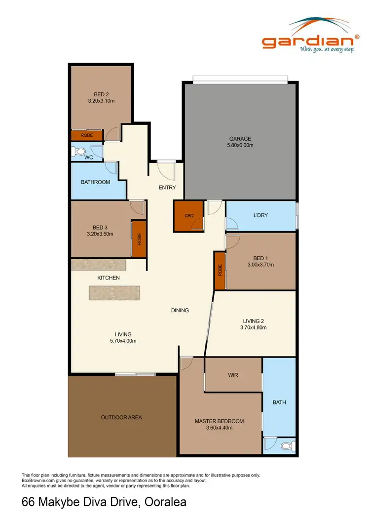 Floorplan of Homely house listing, 66 Makybe Diva Drive, Ooralea QLD 4740