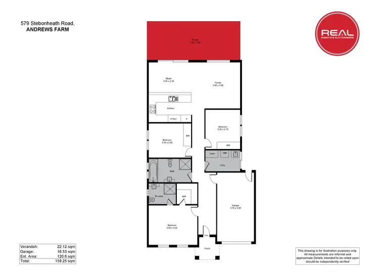 Floorplan of Homely house listing, 579 Stebonheath Road, Andrews Farm SA 5114