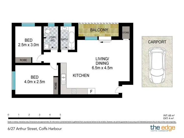 Floorplan of Homely house listing, 6/27 Arthur Street, Coffs Harbour NSW 2450