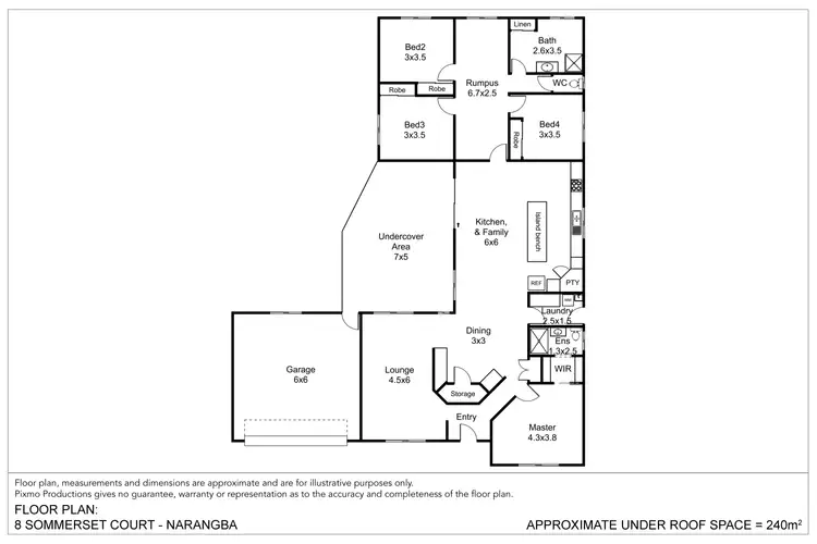 Floorplan of Homely house listing, 8 Sommerset Court, Narangba QLD 4504