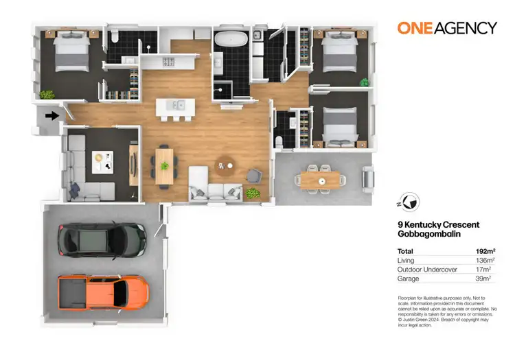 Floorplan of Homely house listing, 9 KENTUCKY CRESCENT, Gobbagombalin NSW 2650