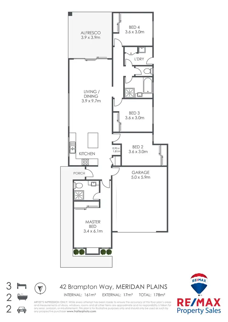 Floorplan of Homely house listing, 42 Brampton Way, Meridan Plains QLD 4551