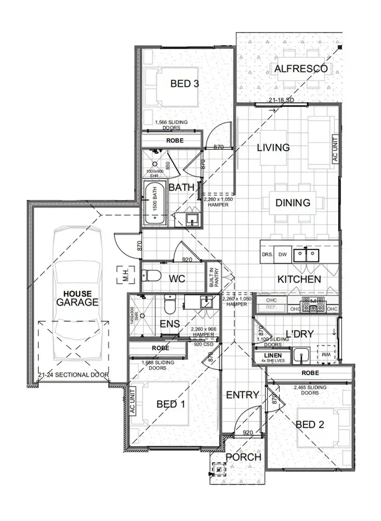 Floorplan of Homely semi-detached listing, 1/97 Reine Avenue, Jimboomba QLD 4280