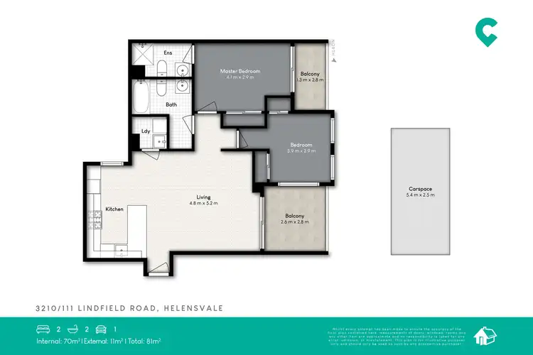 Floorplan of Homely apartment listing, 3210/111 Lindfield Road, Helensvale QLD 4212