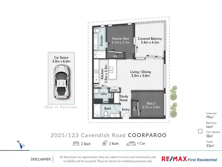 Floorplan of Homely apartment listing, 2025/123 Cavendish Rd, Coorparoo QLD 4151