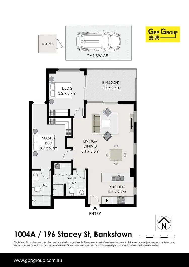 Floorplan of Homely apartment listing, 1004/196A Stacey Street, Bankstown NSW 2200