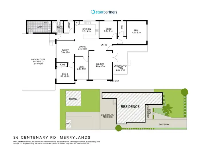 Floorplan of Homely house listing, 36 Centenary Road, Merrylands NSW 2160