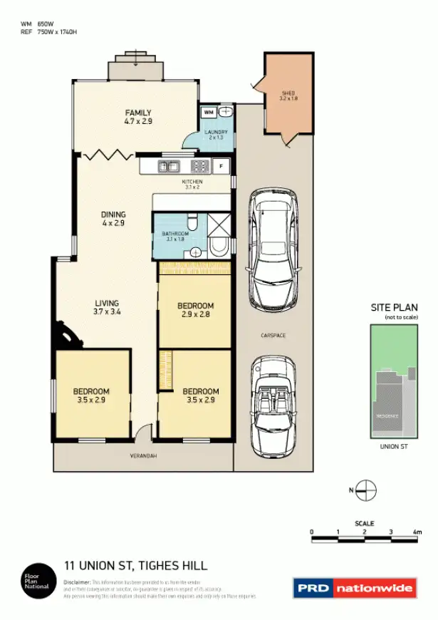 Floorplan of Homely house listing, 11 Union Street, Tighes Hill NSW 2297