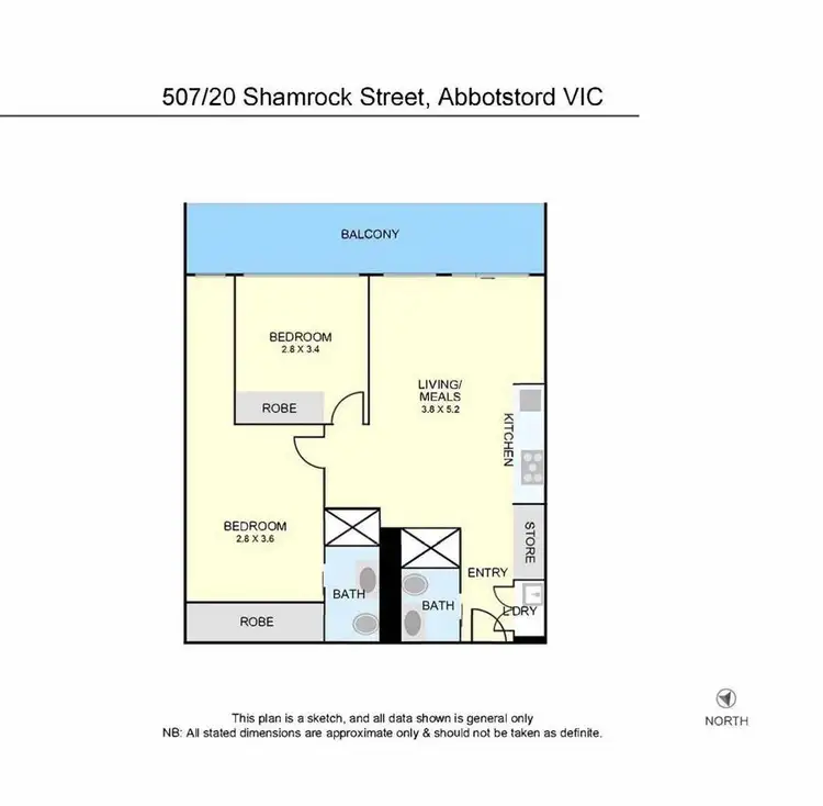 Floorplan of Homely apartment listing, 507/20 Shamrock Street, Abbotsford VIC 3067