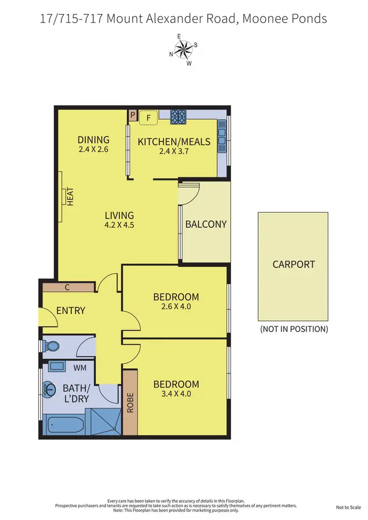Floorplan of Homely apartment listing, 17/715 Mt Alexander Road, Moonee Ponds VIC 3039