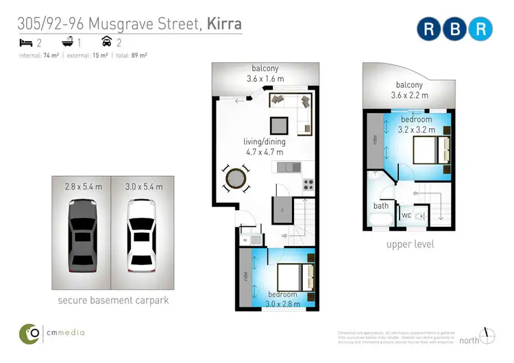 Floorplan of Homely unit listing, 305/92-96 Musgrave Street, Coolangatta QLD 4225