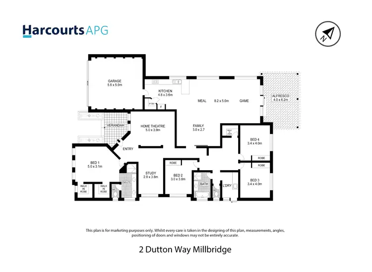 Floorplan of Homely house listing, 2 Dutton Way, Millbridge WA 6232