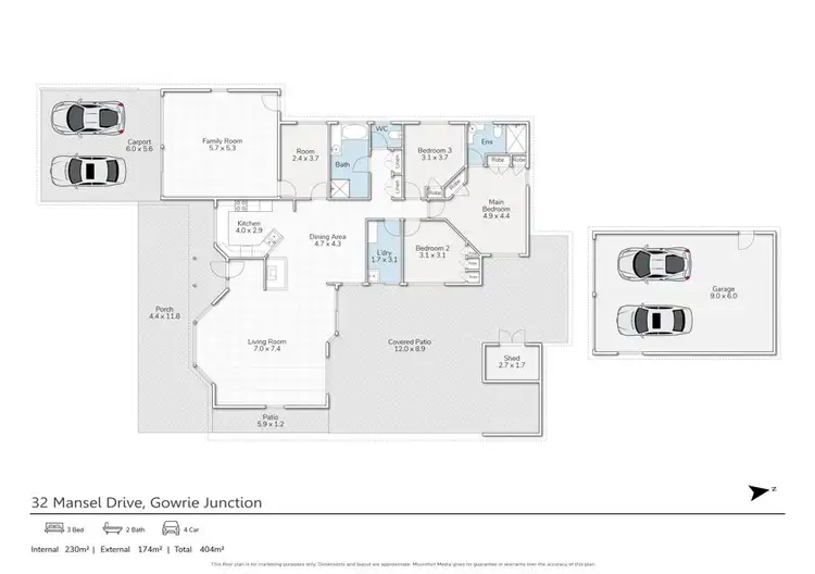 Floorplan of Homely rural property listing, 32 Mansel Drive, Gowrie Junction QLD 4352
