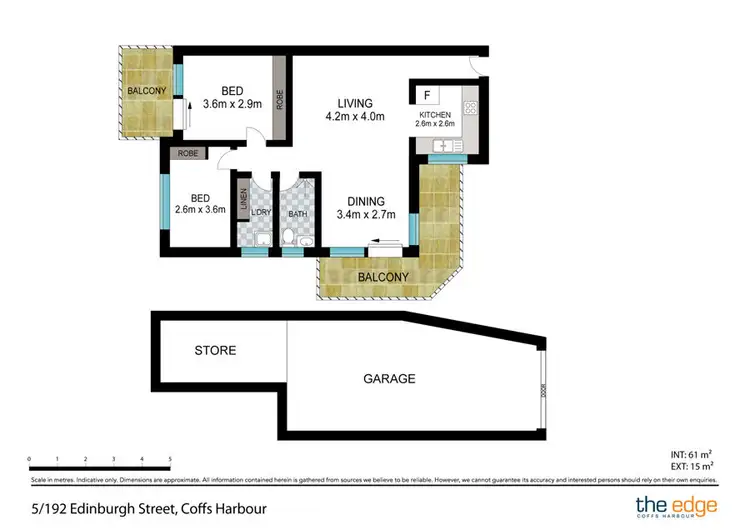 Floorplan of Homely unit listing, 5/192 Edinburgh Street, Coffs Harbour NSW 2450