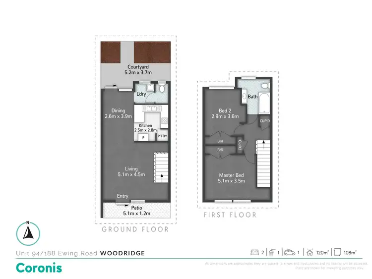 Floorplan of Homely townhouse listing, 94/188 Ewing Road, Woodridge QLD 4114