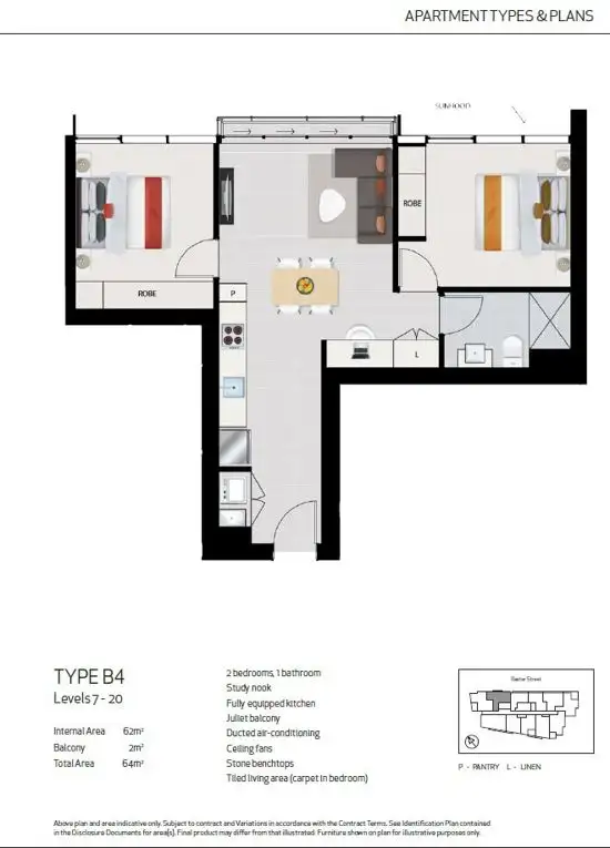 Floorplan of Homely apartment listing, 811/10 Trinity Street, Fortitude Valley QLD 4006