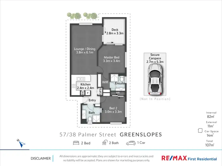 Floorplan of Homely unit listing, 57/38 Palmer st, Greenslopes QLD 4120