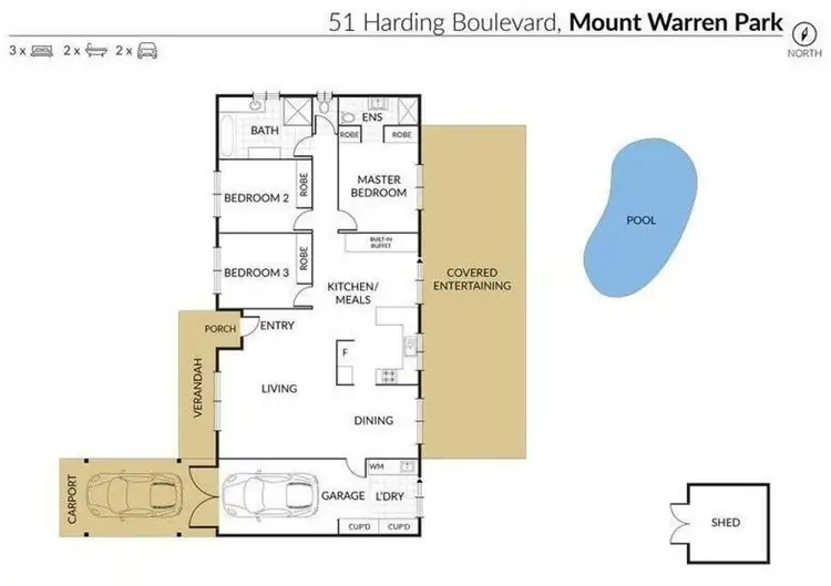 Floorplan of Homely house listing, 51 Harding Blvd, Mount Warren Park QLD 4207