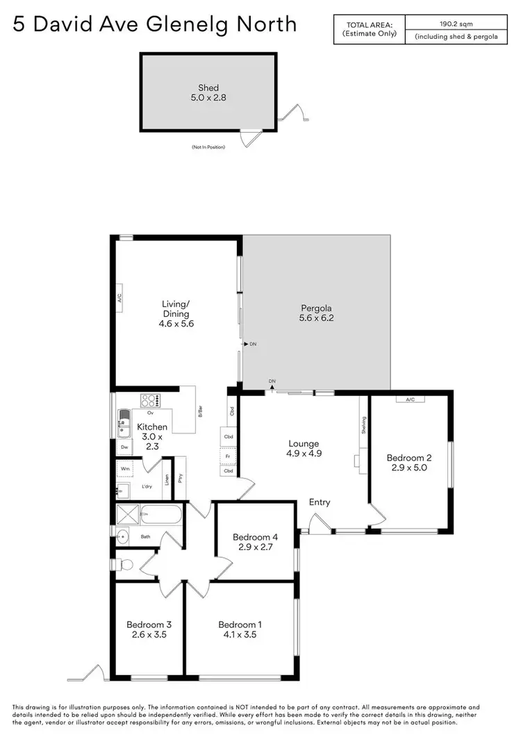 Floorplan of Homely house listing, 5 David Ave, Glenelg North SA 5045