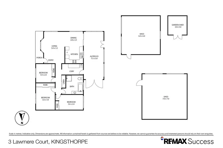 Floorplan of Homely house listing, 3 Lawmere Court, Kingsthorpe QLD 4400